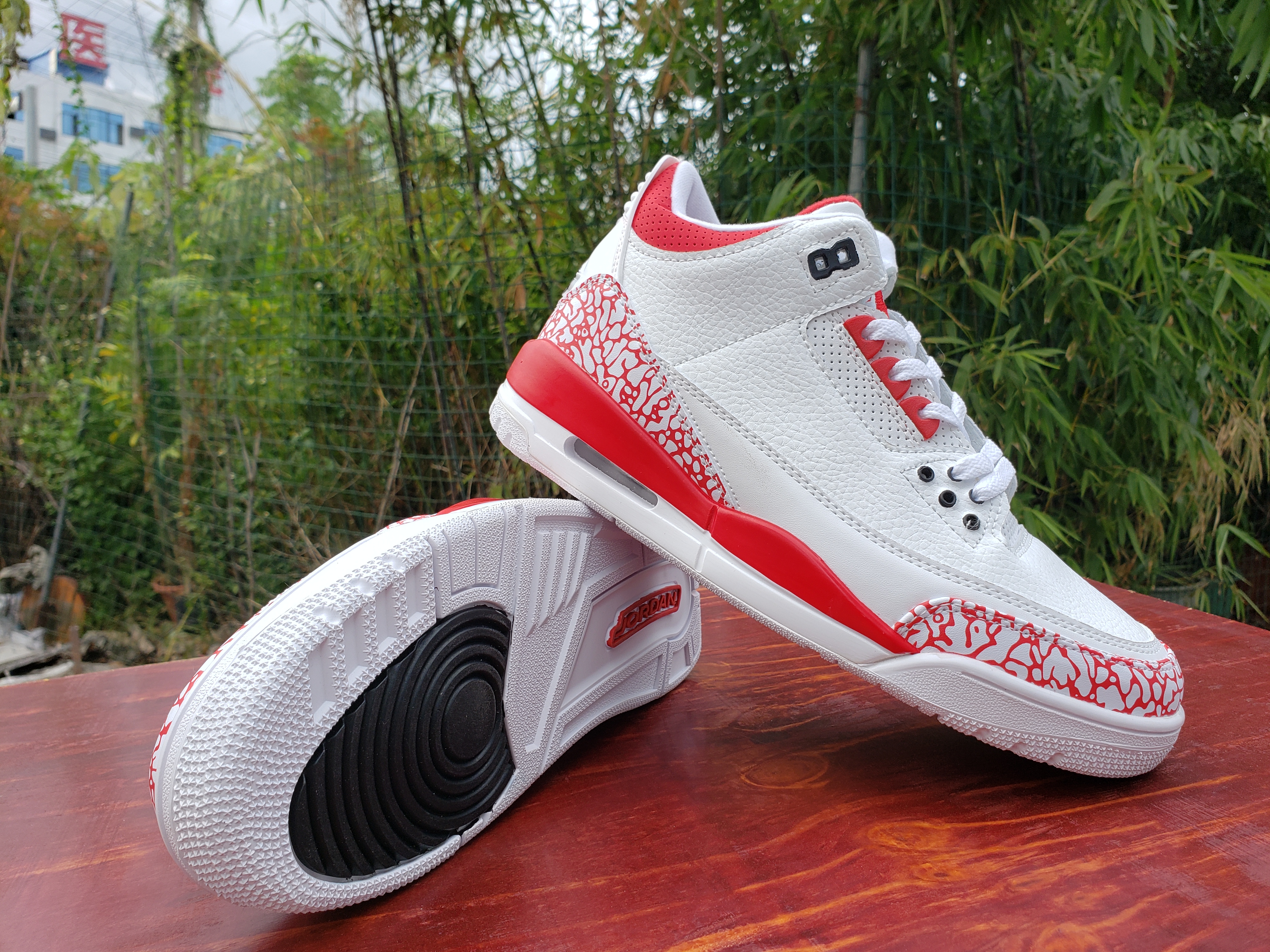 New Air Jordan 3 White Red - Click Image to Close